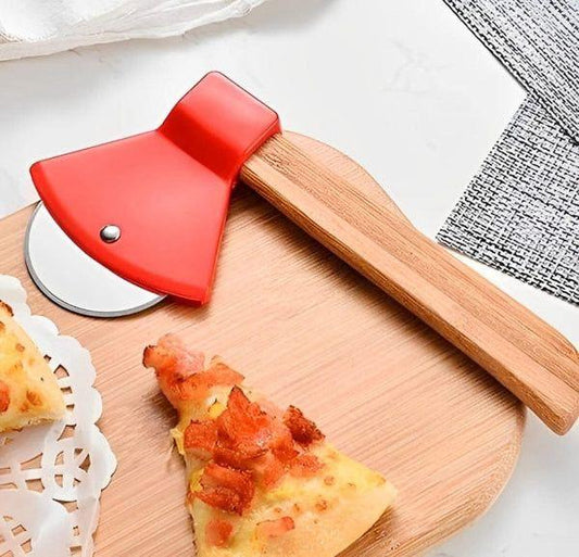 Stainless Steel Pizza Cutter with Bamboo Handle – Sharp & Durable Kitchen Tool 🍕🔪