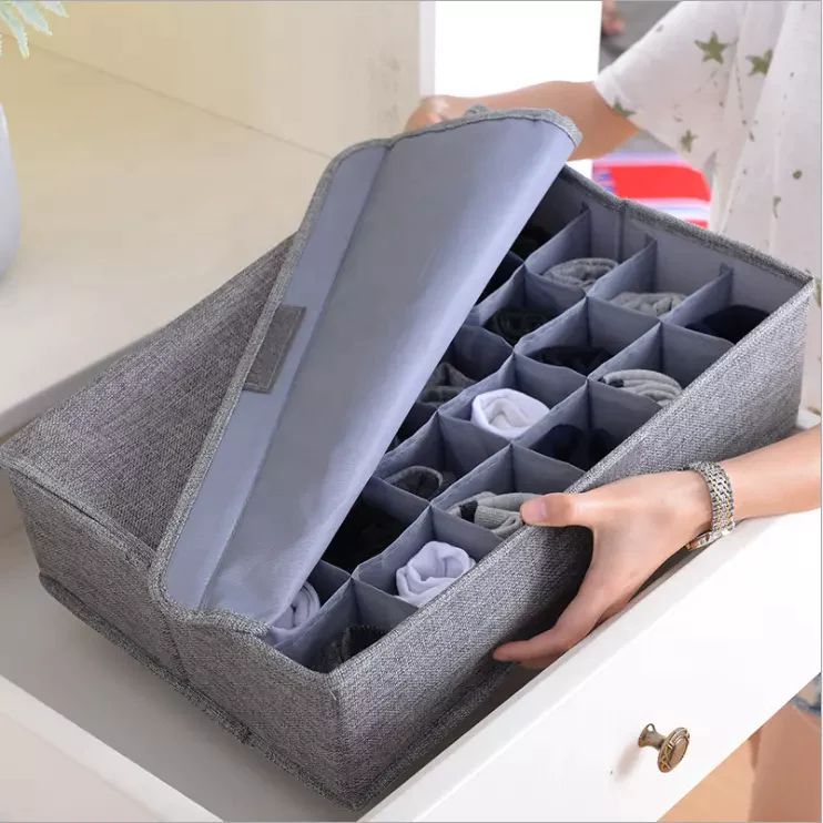 SimpleSelect.pk® Household Storage Boxes Drawer Mesh Fabric Storage Boxes Underwear Socks Folding Storage Boxes - Simple Select
