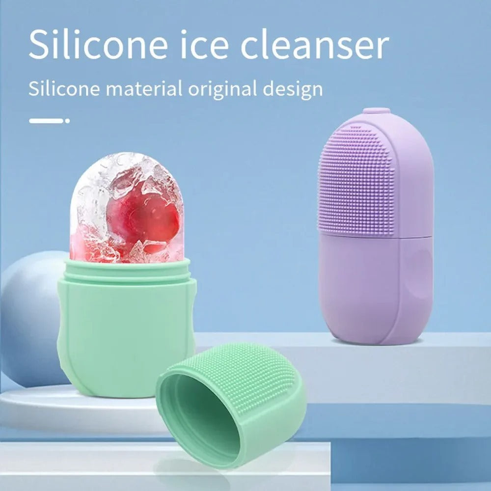 SimpleSelect.pk® Silicone Ice Facial Roller Face Lifting Contouring Tools Ice Cube Cooling Facial Edema Eye Body Massager Beauty Skin Care Tools - Simple Select