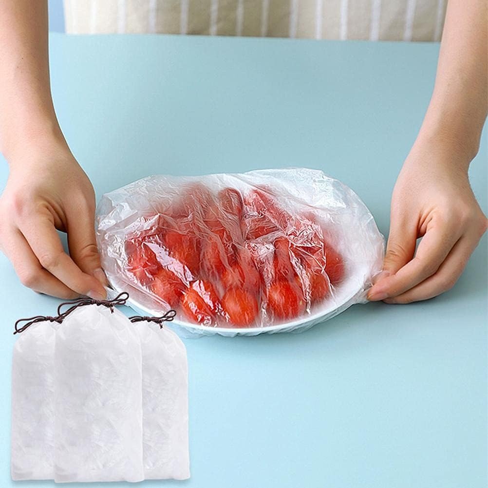 Simpleselect.pk® 100Pcs Disposable Food Cover Elastic Plastic Covers for Dishe Wrap Clings Film Dish Plate Fresh Keeping Bag Kitchen Supplie