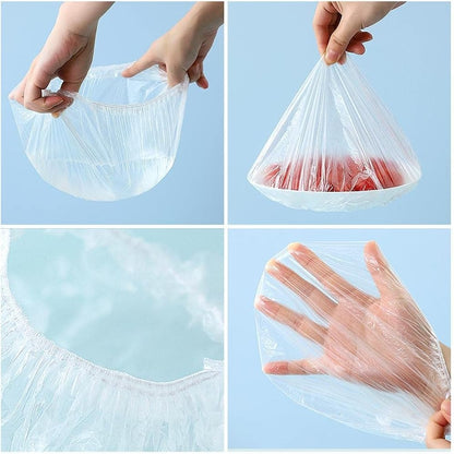 Simpleselect.pk® 100Pcs Disposable Food Cover Elastic Plastic Covers for Dishe Wrap Clings Film Dish Plate Fresh Keeping Bag Kitchen Supplie