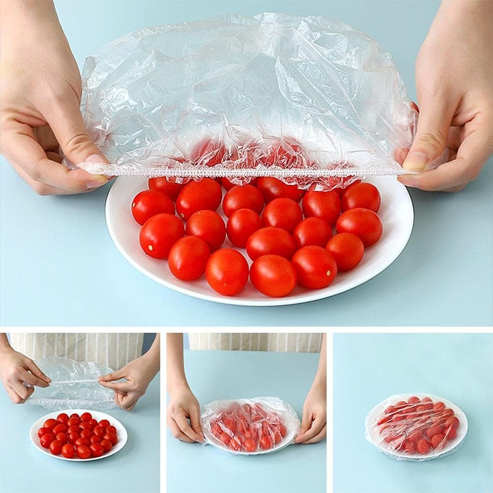 Simpleselect.pk® 100Pcs Disposable Food Cover Elastic Plastic Covers for Dishe Wrap Clings Film Dish Plate Fresh Keeping Bag Kitchen Supplie