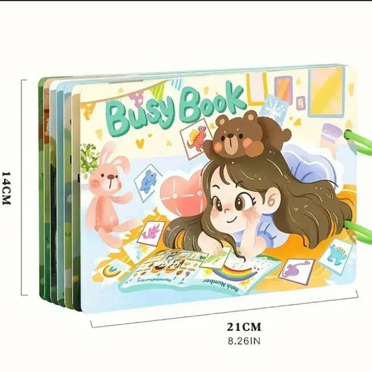 SimpleSelect.pk® Montessori Quiet Busy Book for Toddlers – 12 Activity Learning Binder | Early Education, Fine Motor Skills, Preschool Busy Book