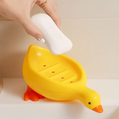 Cute Duck Soap Dish with Drainage – Creative Soap Holder & Storage Tray 🦆🧼 - Simple Select