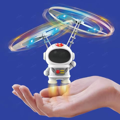 Mini Astronaut Drone Cartoon Spaceman Flying Robot Toys with USB Charging Hand Control Helicopter Toys for Kids