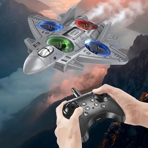 2.4G EPP Stunt Remote Control Fighter Plane Toys Gravity Sensing Foam RC Glider Flying Airplane Toy with Cool Light for Boy Gift - Simple Select