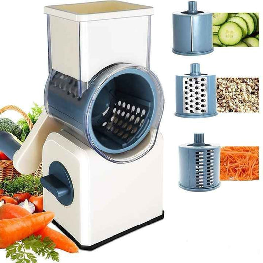 1Pcs Rotary Vegetable Cutter Slicer Multi Functional Drum Hand Cranked Vegetable Potato Slicer Manual Cheese Chopper Machine - Simple Select