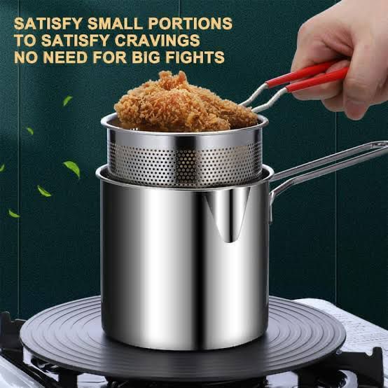 Stainless Steel Deep Fryer With Frying Basket Multifunctional Small Pot Kitchen Specific Frying Chicken And Other Cooking Tools
